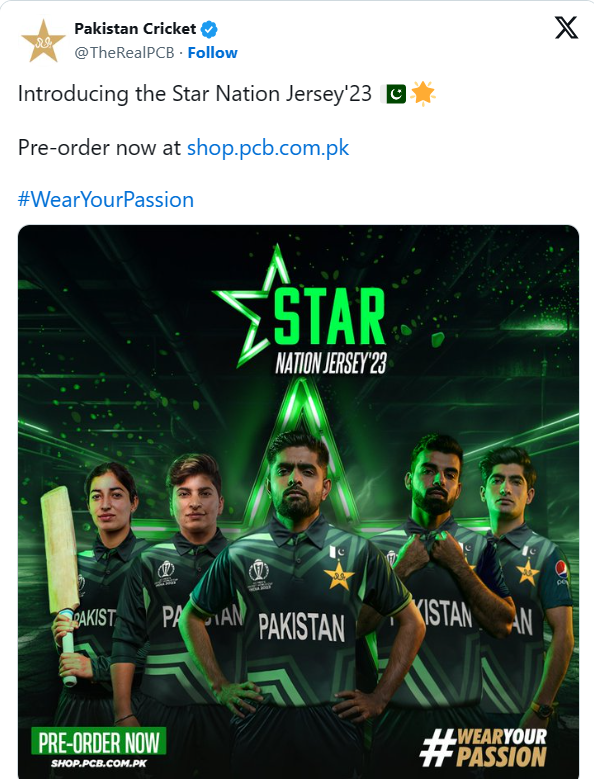 Pakistan 2023 World Cup Kit Unmasked